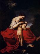 Giovanni da san giovanni Venus Combing Cupids Hair oil painting